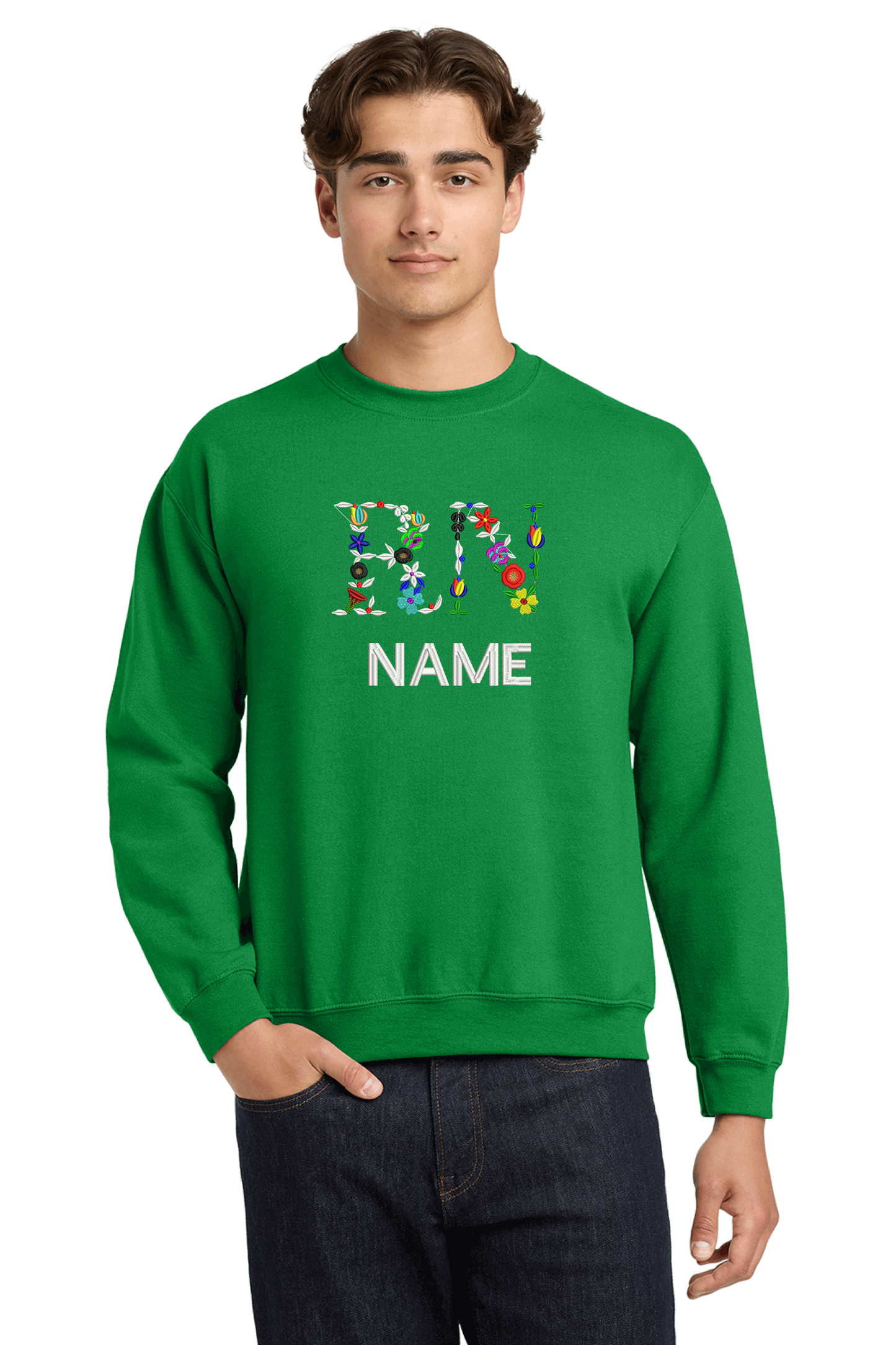 RN Floral letters.