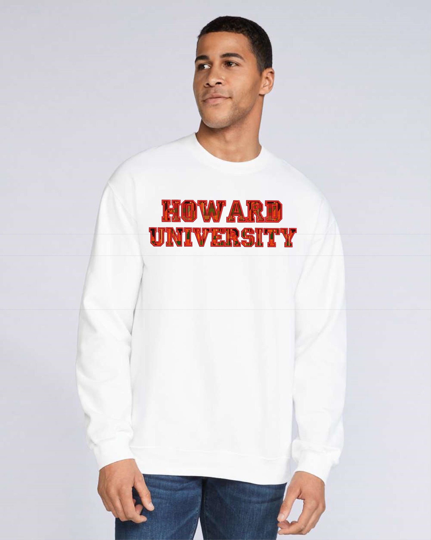 Custom Embroidered Sweatshirt with Kente Cloth Applique – Personalized College Spirit Wear for  Universities.