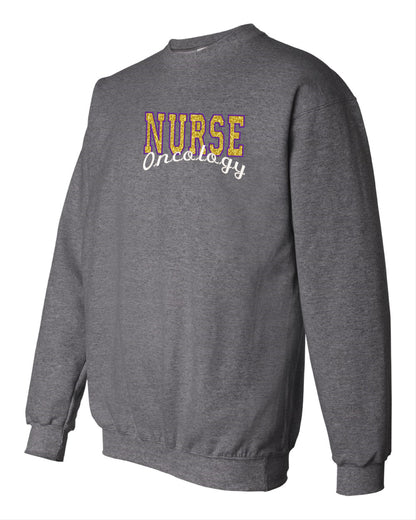 Custom Nursing Sweatshirts - Personalized with Glitter Applique & Specialty Options (RN, NP, LPN).